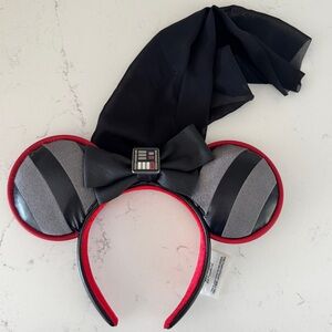 Disney Ears Darth Vader Star Wars Minnie Mouse Headband Black Red Parks